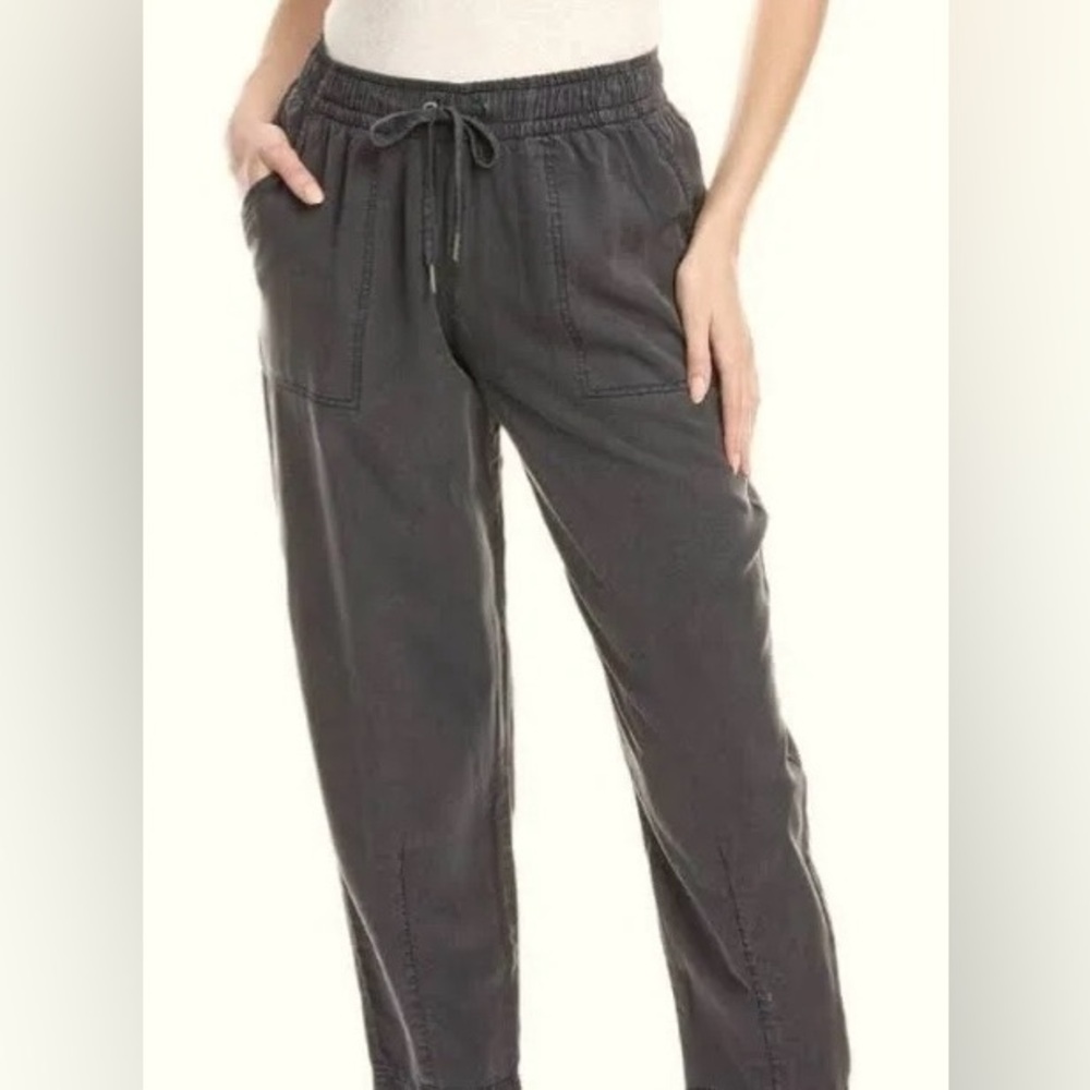 Zara Charcoal Raw Hem Straight Leg Pants Small